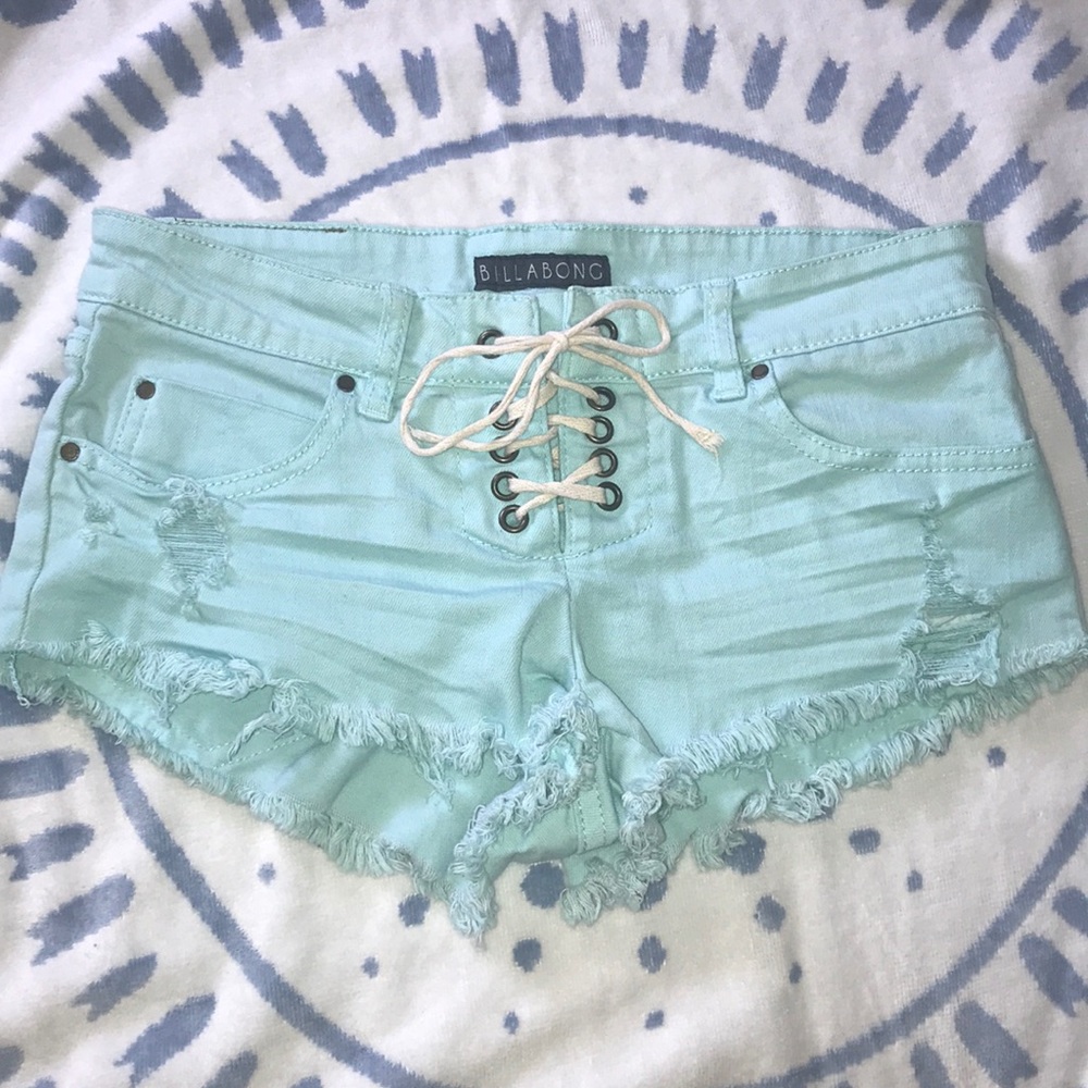 Billabong Teal daisy dukes (shorts)